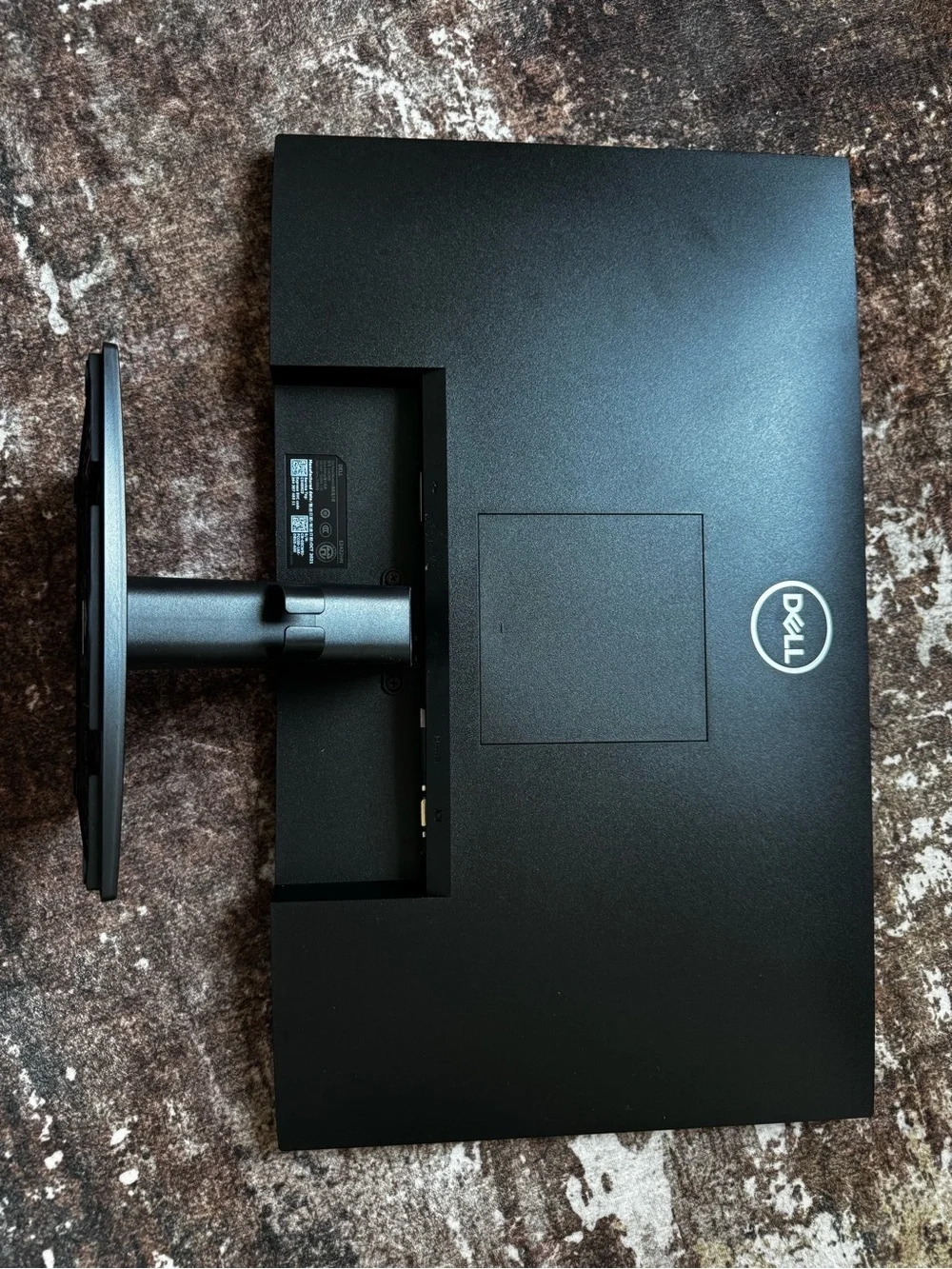 Dell Black Desktop Monitor Rear Panel with Label